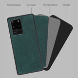 Cow Suede Genuine Leather Waterproof Heavy Duty Protection Case for Samsung Galaxy S20 Series