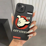 Creative Lucky Gesture Cool Pattern Soft Silicone Case For iPhone 15 14 13 series