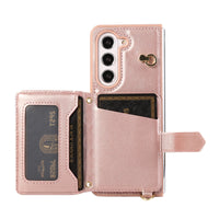 Crossbody Card Bag Cards Slot Wallet Leather Cover for Samsung Galaxy Z Fold 5 4 3 series