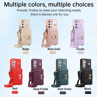Crossbody Card Bag Cards Slot Wallet Leather Cover for Samsung Galaxy Z Fold 5 4 3 series
