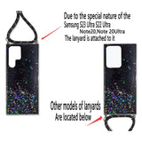Crossbody Lanyard Solid Color Soft Plating Case For Samsung Galaxy S23 S22 S21 series