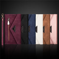Crossbody Leather Zipper Wallet Case for iPhone 14 13 12 series
