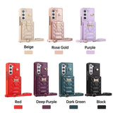 Crossbody Vertical Card Bag Cards Slot Wallet Leather Case for Samsung Galaxy Z Fold 5 4 3