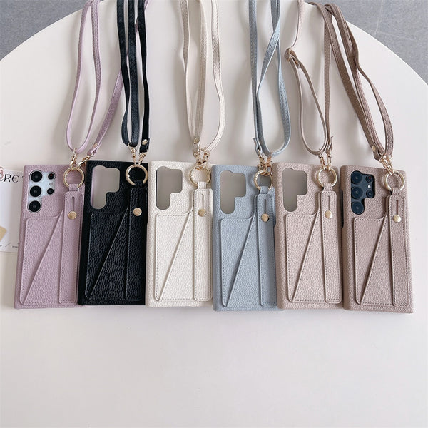 Crossbody Wallet Phone Case for Samsung Galaxy S23 S22 Ultra Plus