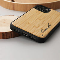 Custom Name High Quality Wooden Walnut Unique Case For iPhone 14 13 12 series