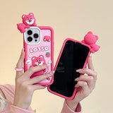 Cute 3D Cartoon Toy Story Lotso Silicone Case for iPhone 14 13 12 series