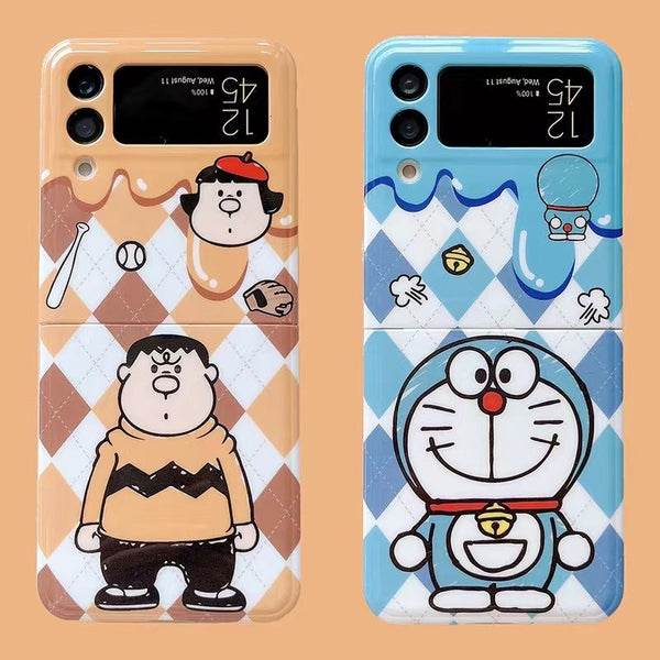 Cute Anime Doraemon Takeshi Gouda Case for Samsung Galaxy Z Flip 4 3