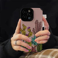 Cute Cactus Pattern Shockproof Soft Case For iPhone 14 13 12 series
