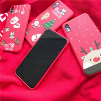 Cute Christmas Phone Case for iPhone X XS Max XR 8 Plus