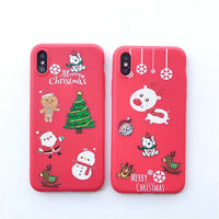 Cute Christmas Phone Case for iPhone X XS Max XR 8 Plus