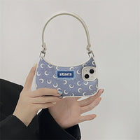 Cute Crescent Moon Hand Bag Shape Case for iPhone 14 13 12 series