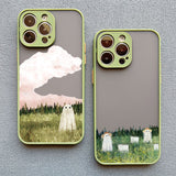 Cute Ghost Shockproof Soft Case For iPhone 14 13 12 series