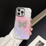 Cute Glitter Diamond 3D Butterfly Armor Lovely Bling Case For iPhone 14 13 12 series