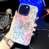 Cute Glitter Diamond 3D Butterfly Armor Lovely Bling Case For iPhone 14 13 12 series