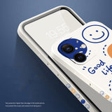 Cute Rainbow Smile Face Shockproof Soft Silicone Case For iPhone 14 13 12 series