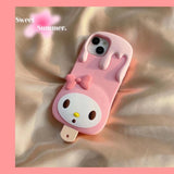 Cute My Melody Pink Ice Cream Soft Silicone Cases For iPhone 14 13 12 series