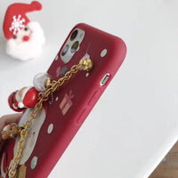 Cute Santa Claus Phone Case with Bracelet Holder Back Cover for IPhone 11 Pro MAX X XS XR XS MAX