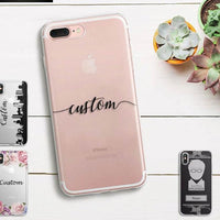 DIY Name Custom Design Print Case Cover For iPhone Soft Silicone TPU Coque Capa