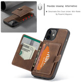 Detachable Card Slot Flip Leather Magnet Wallet Case for iPhone 15 14 13 12 series