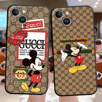 Cute Fashion Cartoon Mouse Matte Armor Case for iPhone 15 14 13 12 series