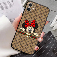 Cute Fashion Cartoon Mouse Matte Armor Case for iPhone 15 14 13 12 series