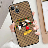 Cute Fashion Cartoon Mouse Matte Armor Case for iPhone 15 14 13 12 series