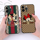 Cute Fashion Cartoon Mouse Matte Armor Case for iPhone 15 14 13 12 series