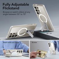 Foldable Kickstand MagSafe HaloLock Military-Grade Drop Protection Case for Galaxy S24 Ultra