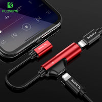 2 in 1 Charging Earphone Adapter for iPhone X 7 8 Plus