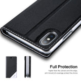 For iPhone X XR XS 6 S 7 8 Plus Magnetic Wallet Card Slot Pouch