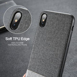 Fabric Cloth Soft Silicone Phone Cases For iPhone X XS Max XR 8 7 6 Plus