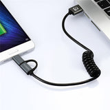 USB Type C Fast Charging 2 in 1 Cable For Samsung S9 S8 S7 Note 8