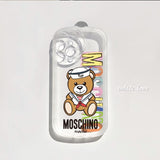 Trendy Cute Fashion Bear Silicone Case For iPhone 14 13 12 series