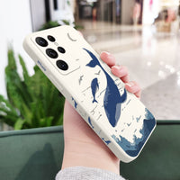 Fantasy Whale Liquid Silicone Case For Samsung Galaxy S23 S22 S21 series