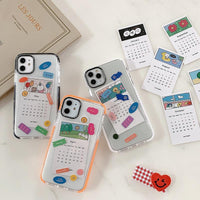 Fashion 2020 Calendar Card High Quality Clear Soft TPU Phone Case for iPhone 11 Series