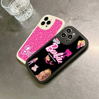 Barbie Doll PU Leather Case For iPhone 14 13 12 series