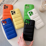 Fashion Down Jacket Case for iPhone 14 13 12 series