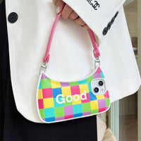 Fashion Color Pattern Hand Bag Case for iPhone 14 13 12 series