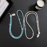 Flashy Drilling Necklace Wrist Strap Lanyard For iPhone Samsung Phones