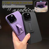 Invisible Stand Holder Bracket Matte Case for iPhone 14 13 series