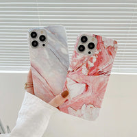 Fashion Marble Pattern Anti-Knock Soft Case for iPhone 15 14 13 12 series