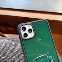 Fashion Mini Cooper Phone Case Anti Kinock Retro Emerald Back Cover for iPhone 11 Pro Max