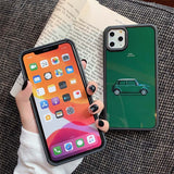 Fashion Mini Cooper Phone Case Anti Kinock Retro Emerald Back Cover for iPhone 11 Pro Max