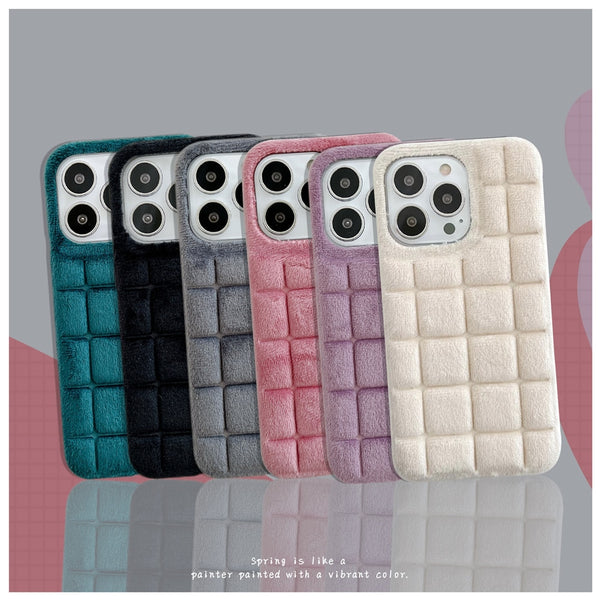 Fashion Soft Fur Plush Case for iPhone 14 13 12 series