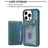 Flip Cards Solt Leather Wallet Case For iPhone 14 13 12 series