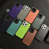 Flower Bear Leather Magsafe Wireless Charging Case For iPhone 14 13 12 series