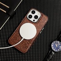 Flower Bear Leather Magsafe Wireless Charging Case For iPhone 14 13 12 series