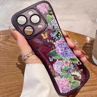 Flower Lens Camera Protection Shockproof Soft Silicone Case For iPhone 15 14 13 series