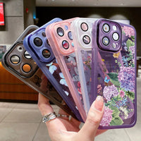 Flower Lens Camera Protection Shockproof Soft Silicone Case For iPhone 15 14 13 series