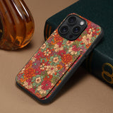 Flower Texture Wireless Charging Card Holder Case Suitable For iPhone 15 14 13 12 series